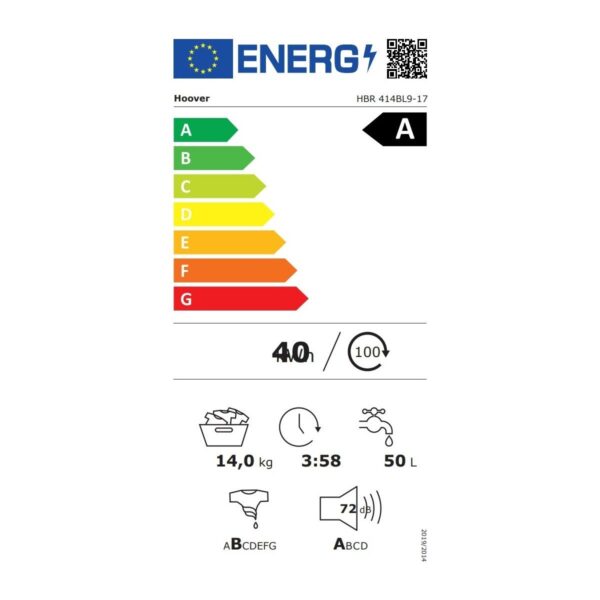 Hoover Hbr 414BL9-17 14 kg 1400 Devir Wi-Fi Bağlantılı Çamaşır Makinesi