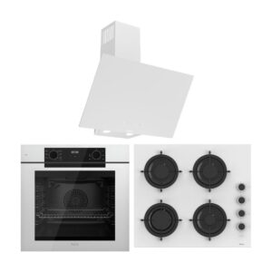 Ferre Fryart Artline QEP63CB - CS206-FA - D078-SA 7 Prog. Dijital Turbo Ankastre Set - Beyaz