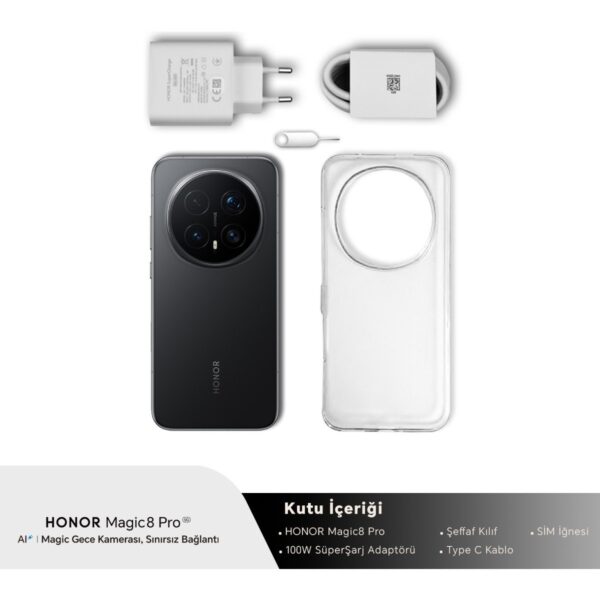 HONOR Magic 8 Pro 5G 512 GB 12 GB Ram (Honor Türkiye Garantili) Siyah