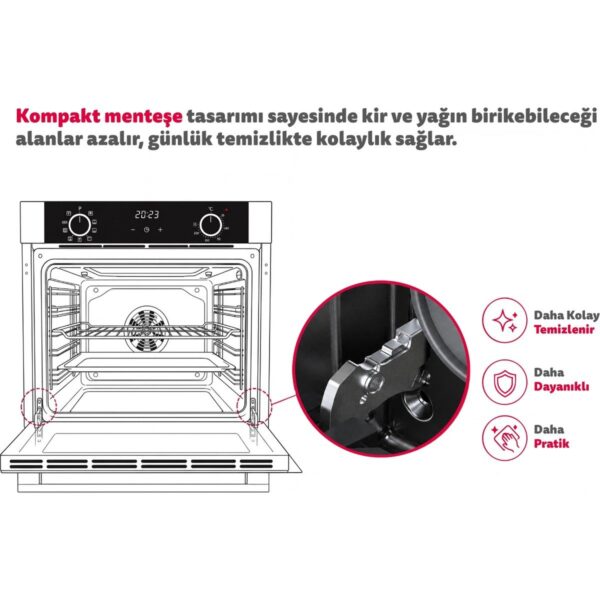 Ankastre Set Siyah Dijital Elektrikli Cam Ocaklı Turbolu 3’lü Set (Fırın+Elektrikli Ocak+Davlumbaz)