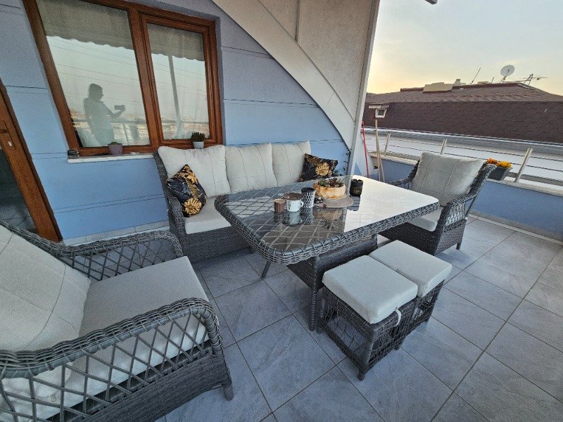 Petra Alüminyum Rattan 3+1+1+Masa(80*140)+2 Puf Bahçe Balkon Mobilyası,Krem